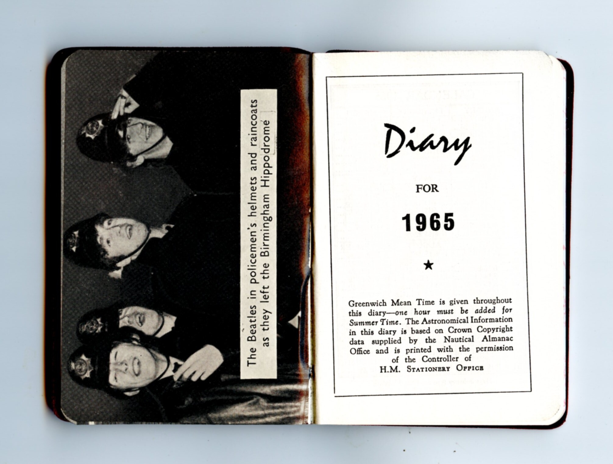 The Beatles 1965 Yearly Planner Pocket Size Beat Production Vintage Original