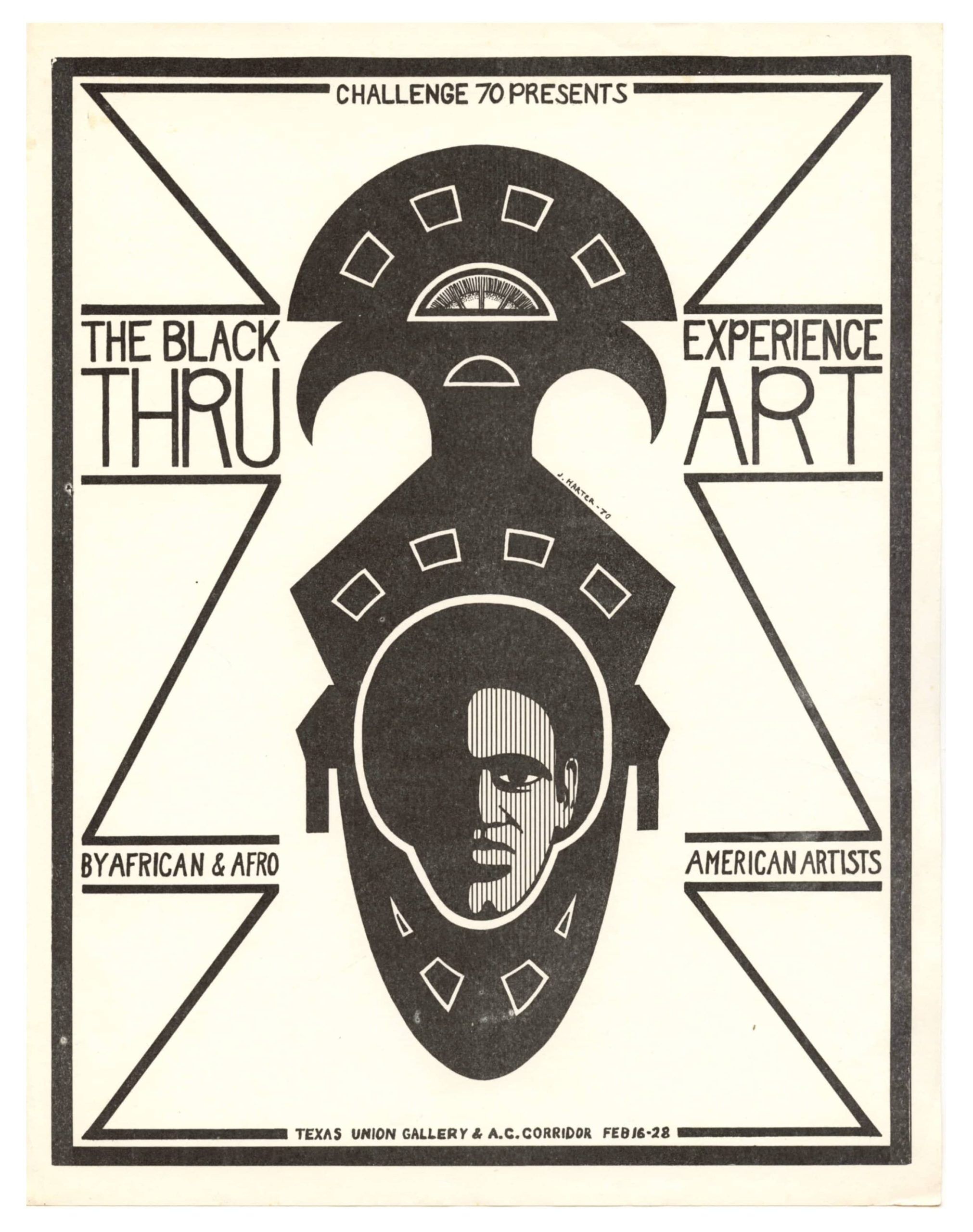 Jim Harter Handbill 1970 The Black Experience Thru Art Exhibition