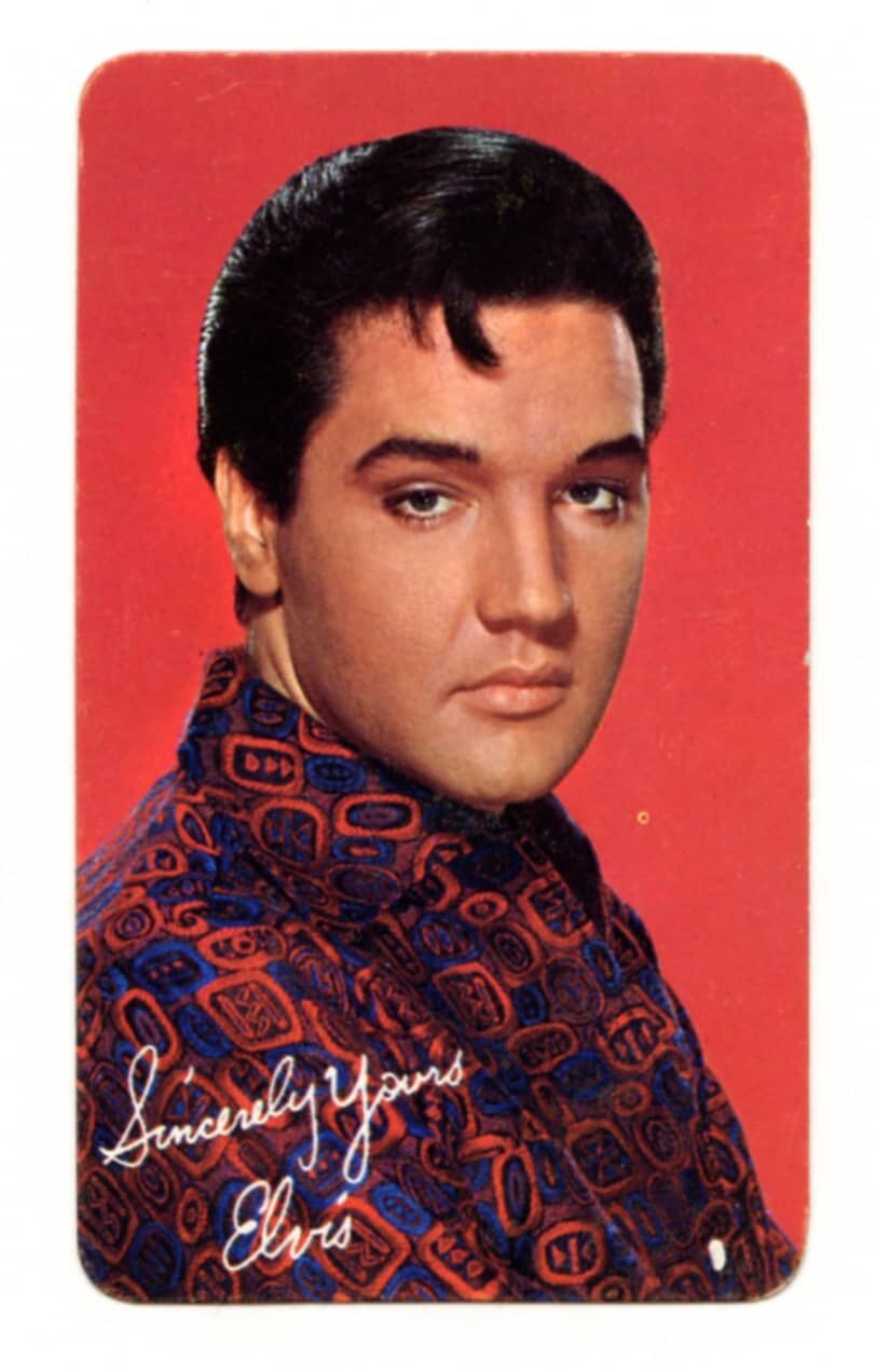 Elvis Presley 1968 Calendar Card RCA Records Vintage 