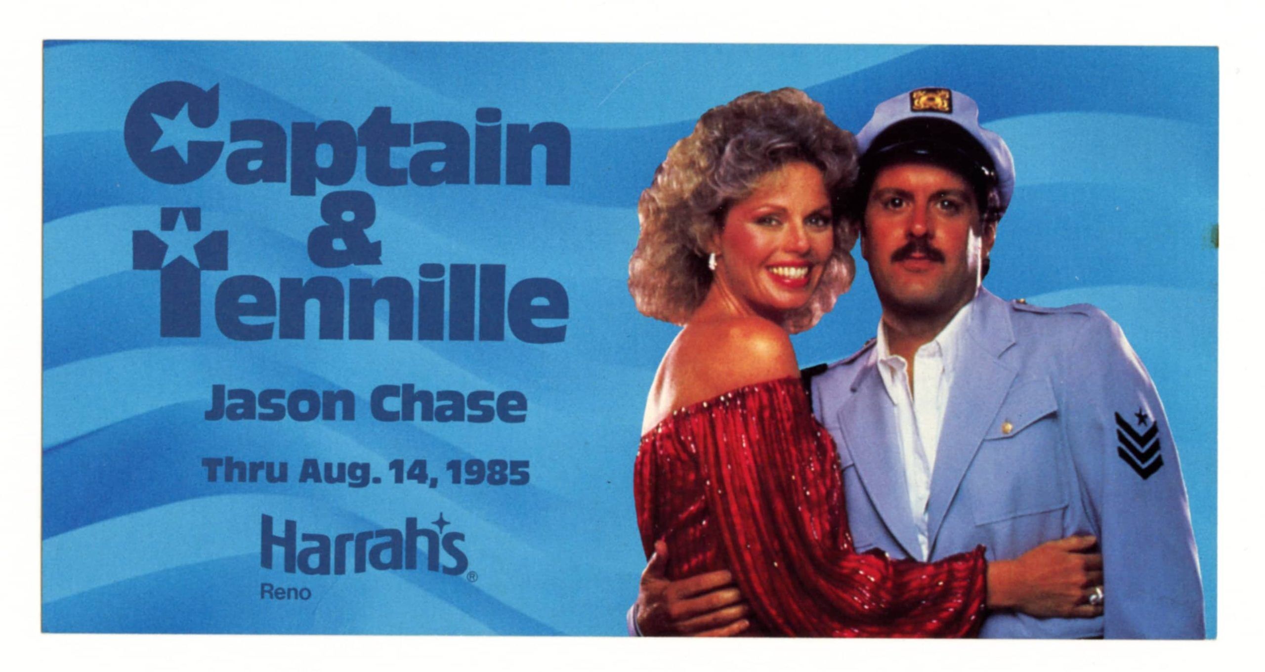 Captain & Tennille Postcard 1985 Aug Harrah's Reno