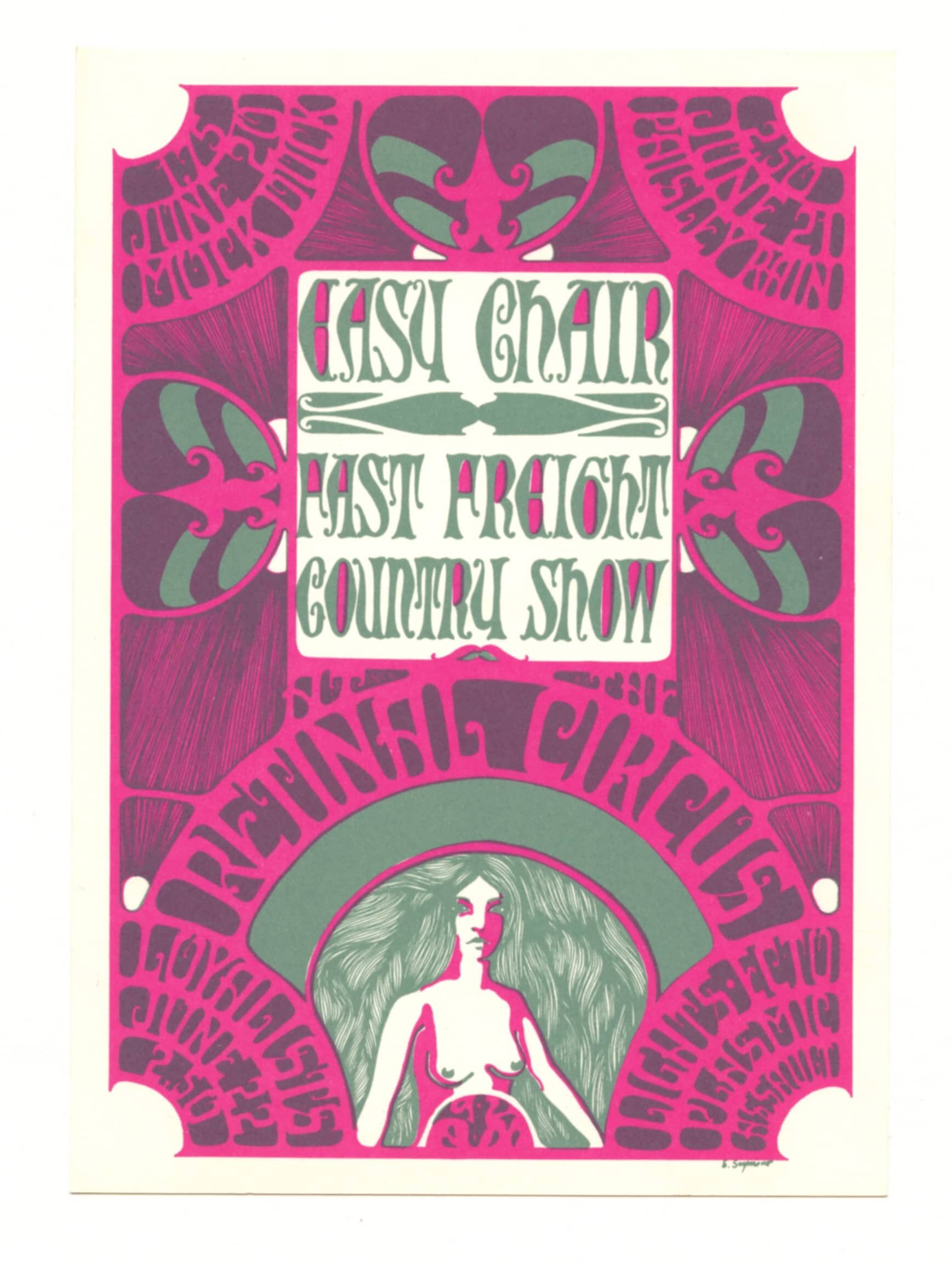 Retinal Circus Postcard 1968 June Easy Chair Fast Freight Country Show Vancouver