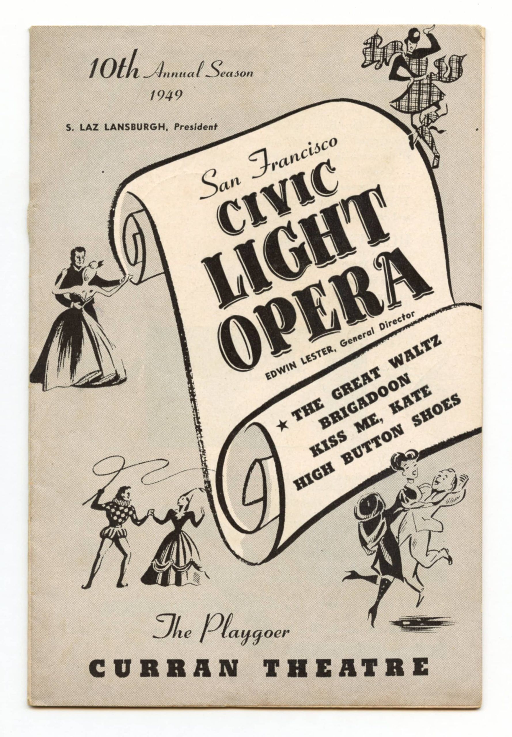 The Great Waltz San Francisco Civic Light Opera Playbill 1949 Curran Theater