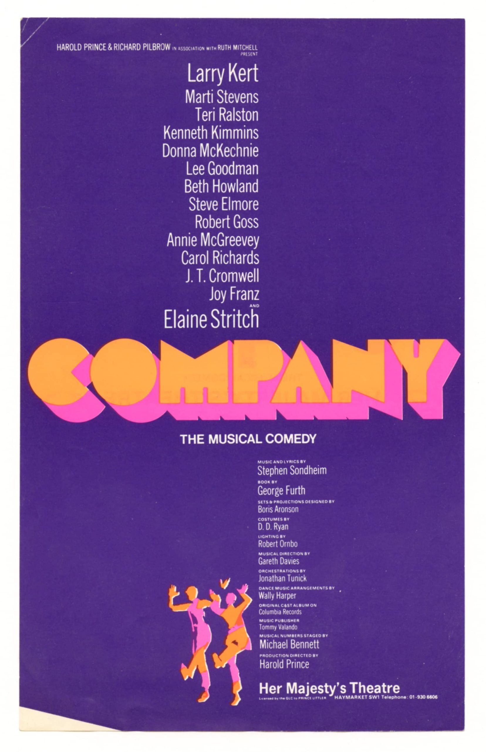 Musical Comedy Company Handbill 1972 Her Majesty's Theatre London