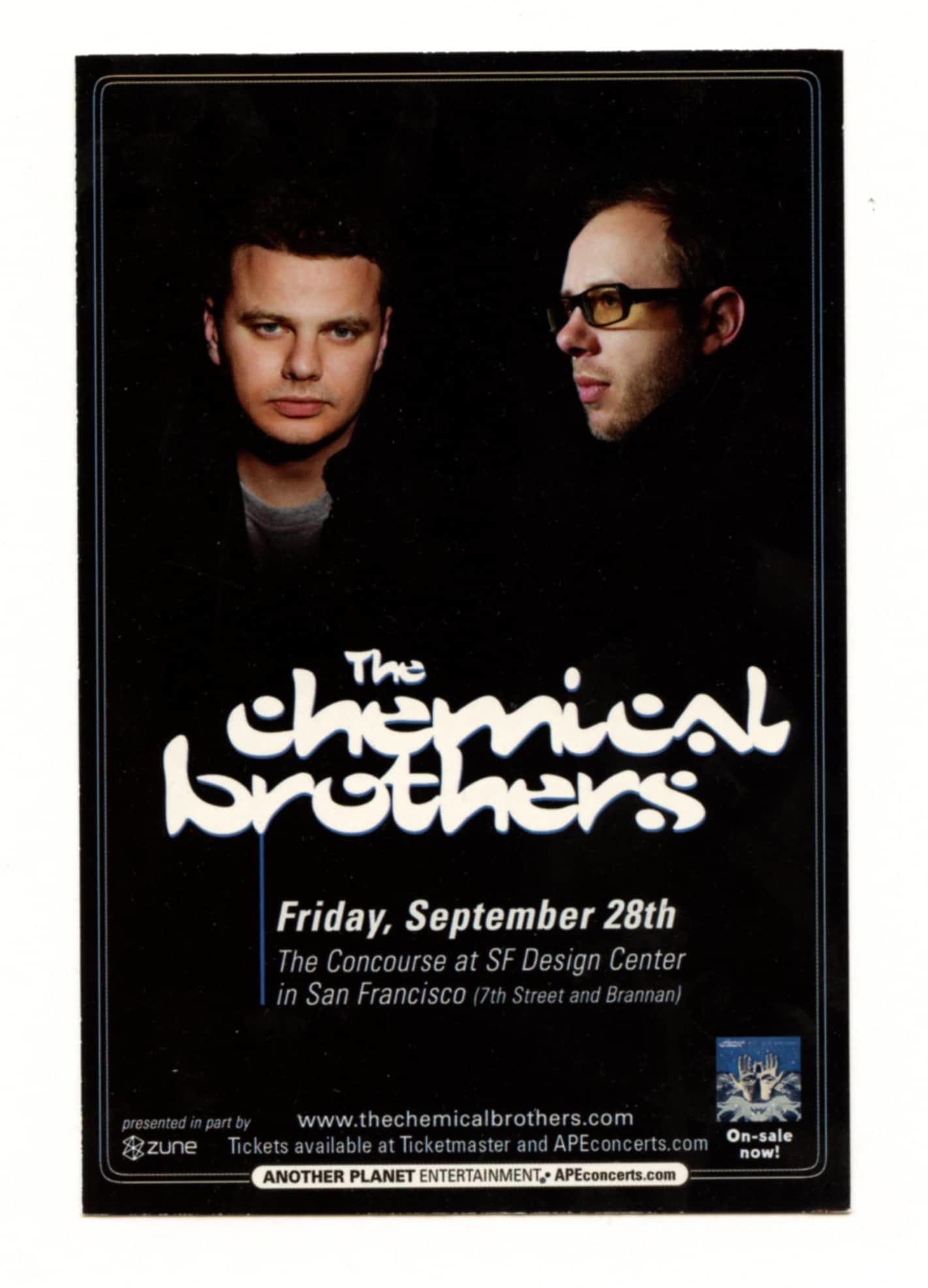 The Chemical Brothers Handbill 2007 Sep 28 San Francisco