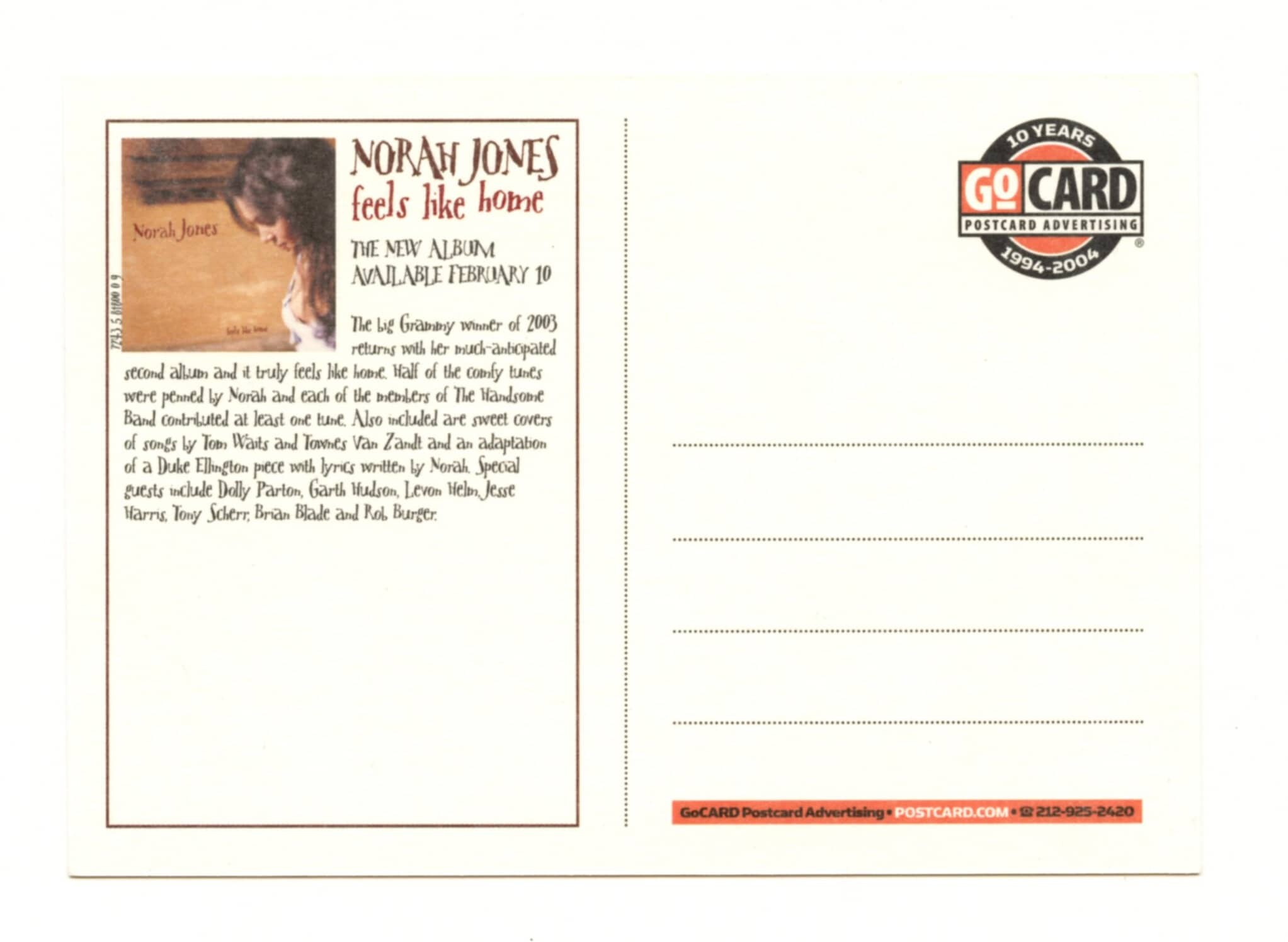 Norah Jones Postcard Feels Like Home Album Promotion 2004 Blue Note