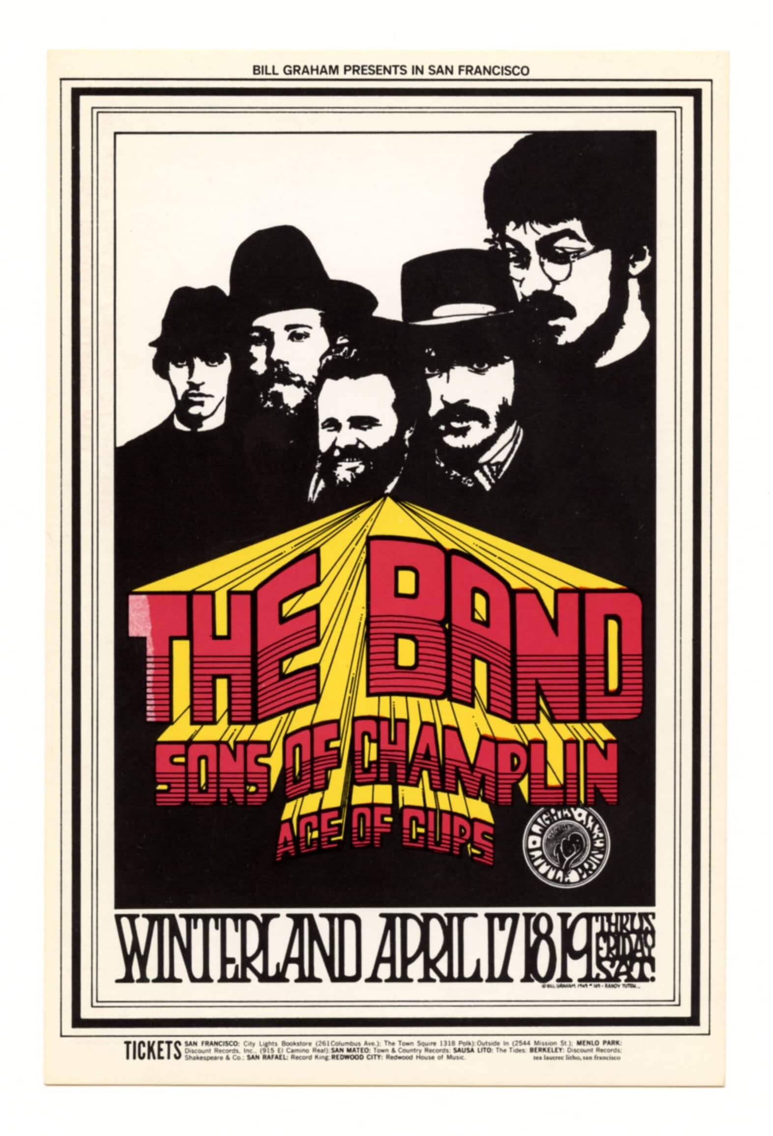 BG 169 Postcard The Band Sons of Champlin 1969 Apr 17