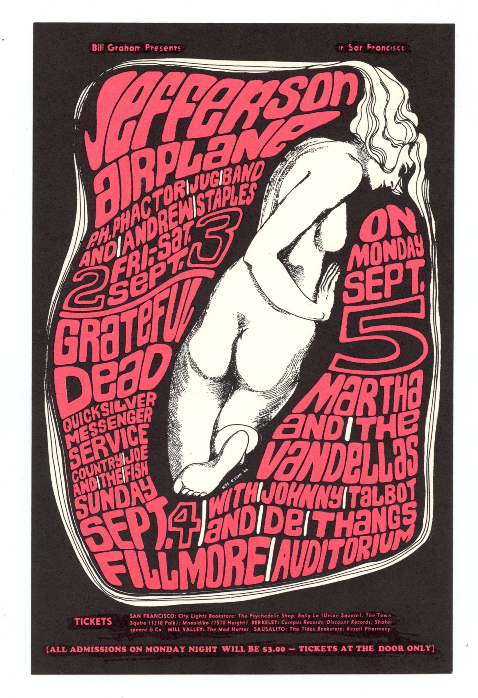 BG  26 Postcard Grateful Dead 1966 Sep 2