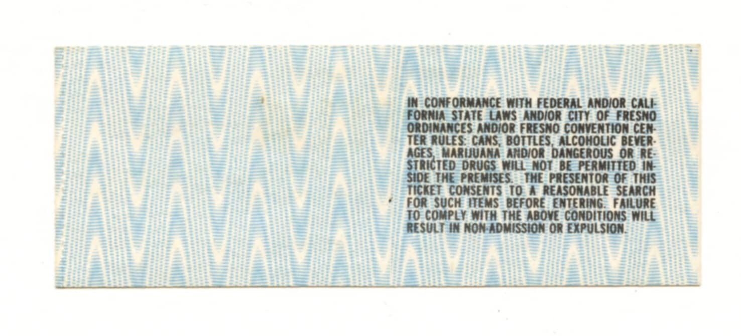 Coppelia Ticket Vintage1977 Oct 21 Convention Center Theatre Fresno
