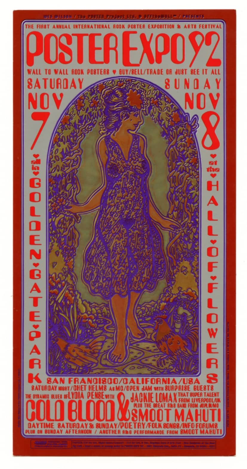 Wes Wilson Handbill Rock Poster Expo 92 Golden Gate Park San Francisco