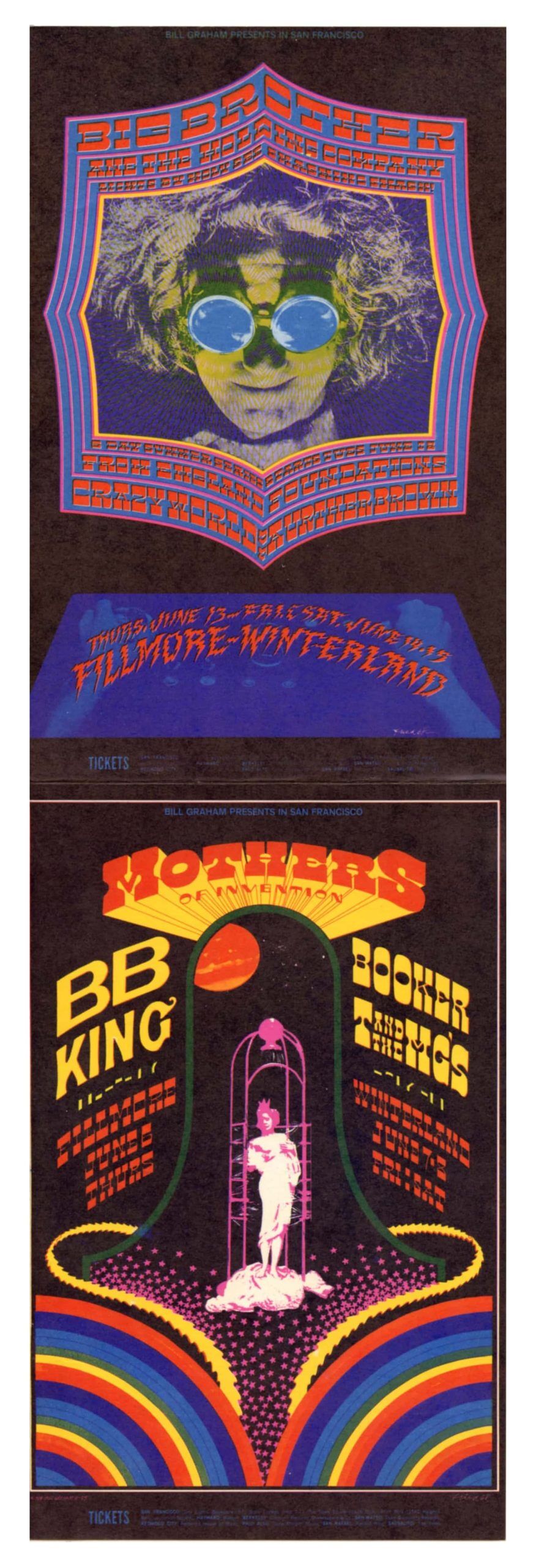 BG 123 BG 124 Postcard Mother of Invention B.B. King 1968 Jun 6