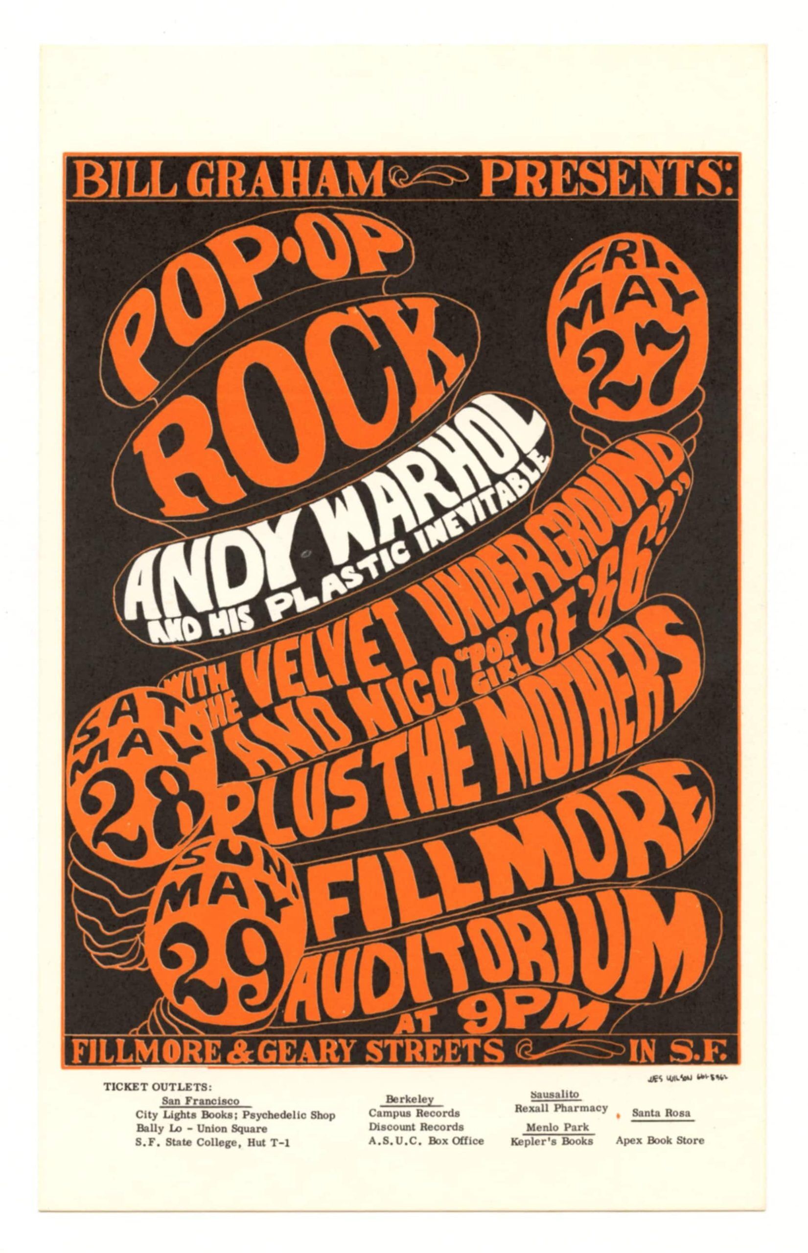 BG   8 Postcard Andy Warhol Velvet Underground 1966 May 27