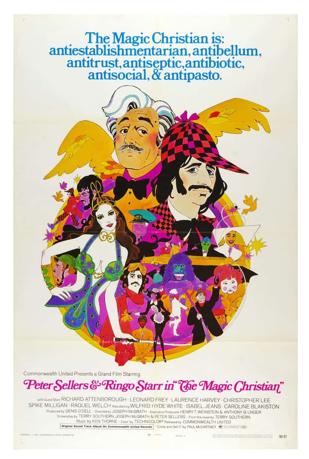 The Magic Christian Poster Movie Original Vintage 1970 Peter Sellers Ringo Starr