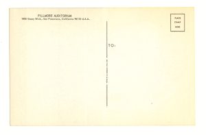 BG  39 Postcard Jefferson Airplane Moby Grape 1966 Nov 25