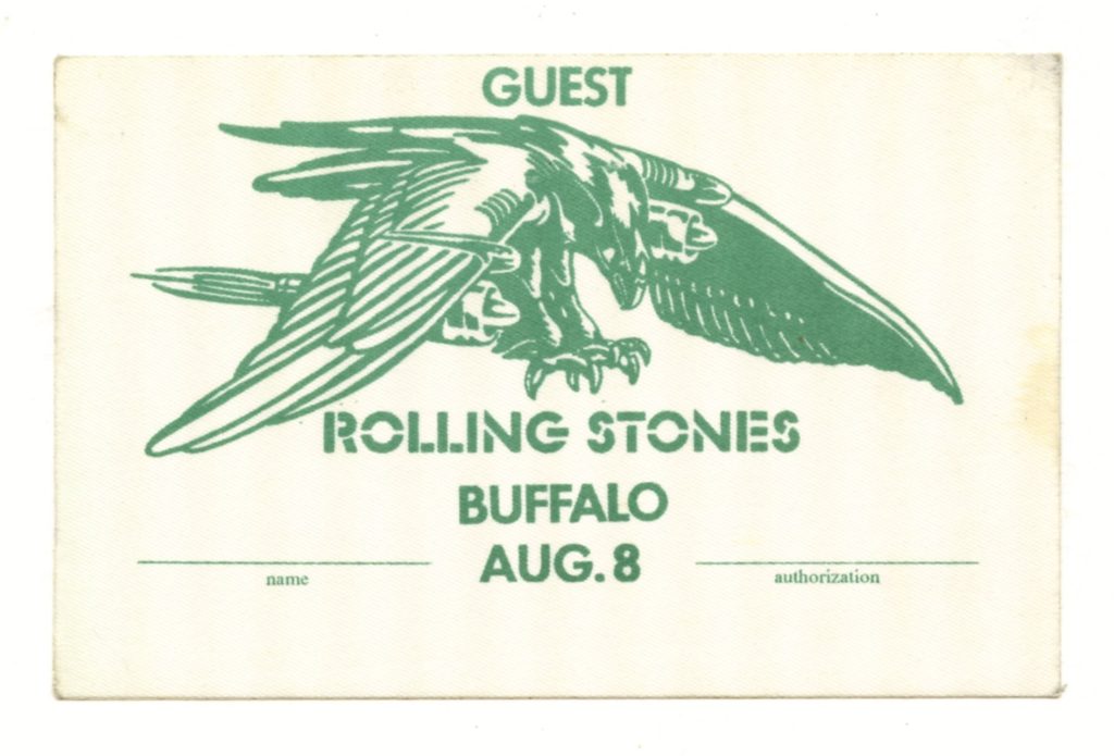 The Rolling Stones Backstage Pass Tour of The Americas 1975 Aug 8 Buffalo NY 