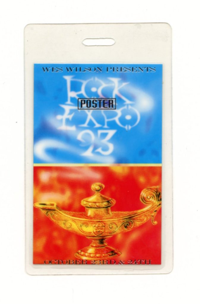 Wes Wilson Rock Poster Expo 93 Pass Laminated Golden Gate Park