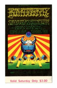 BG 141 Ticket 1968 Oct 17 Iron Butterfly Sir Douglas Quintet 