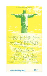 BG 221 Ticket Butterfield Blues Band Savoy Brown 1970 Mar 5