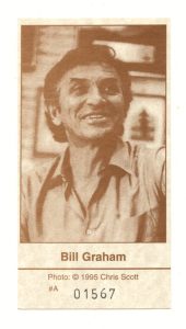 Bill Graham Memorial Ticket Vintage 1991 Nov 3 Laughter Love and Music