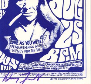 TRIPS Festival 13 Years Reunion Festival Handbill 1979 Daily Flash P.H. Phactor AOR 4.135 Doug Fast signed
