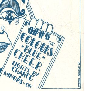 Blue Cheer Handbill w/ the Colours 1967 Matrix San Francisco Mark T. Behrens