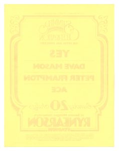 Peter Frampton Handbill w/ Yes Dave Mason 1975 Rynearson Stadium Grimshaw signed