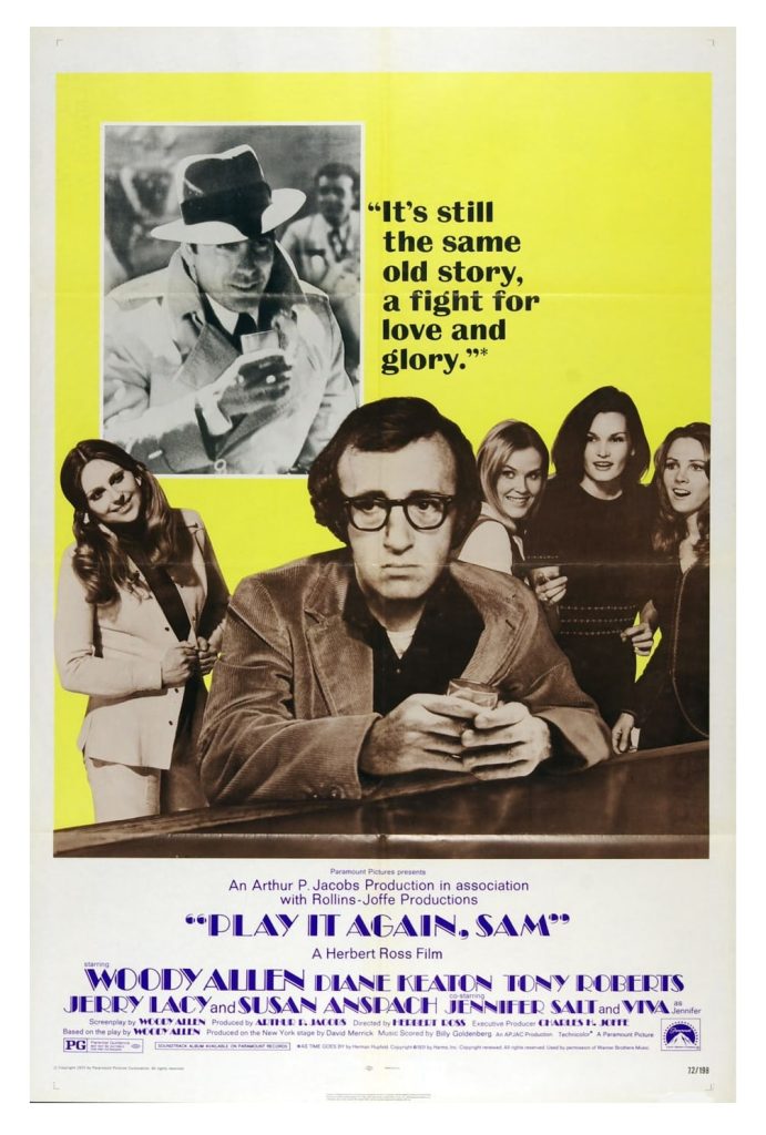 Play it Again Sam Original Vintage Movie Poster 1972 Woody Allen Diane Keaten 27x41