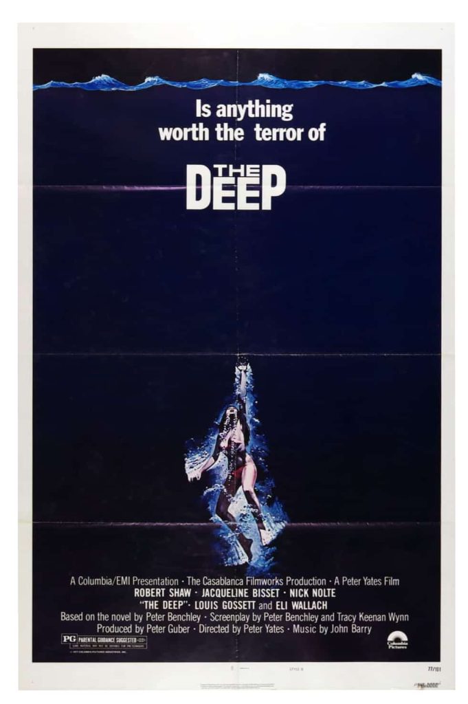 The Deep Original Vintage Movie Poster 1977 Jacqueline Bisset Nick Nolte 27x41