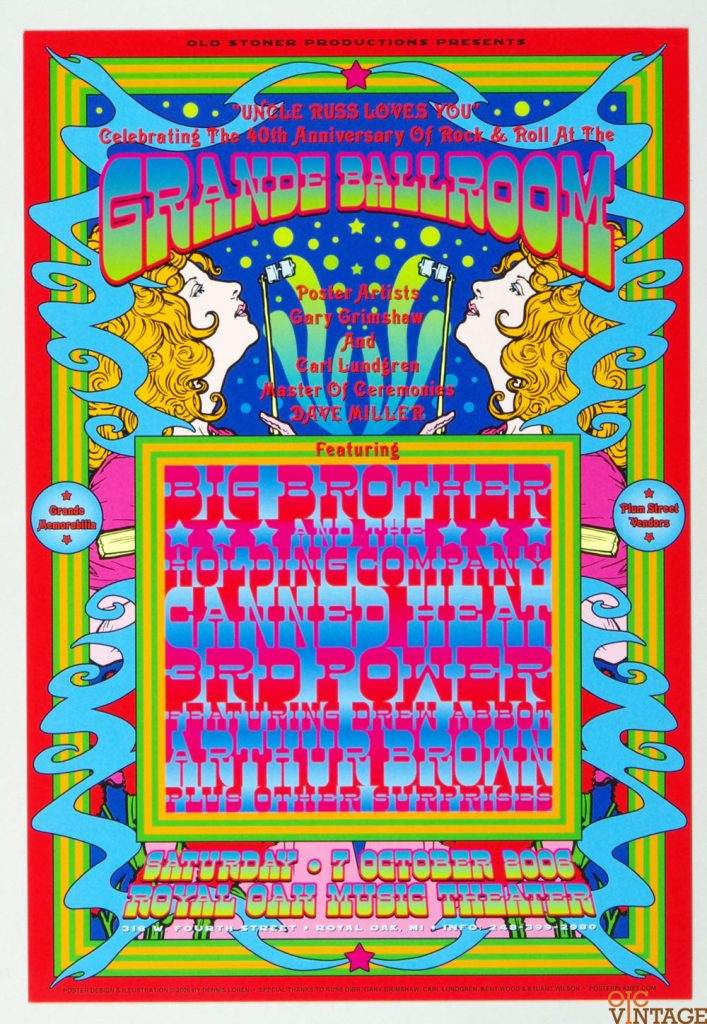 Big Brother and Holding Company Poster 2006 Grande Ballroom 40th Anniversary