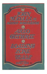 BG 106 Postcard John Mayall Arlo Guthrie Loading Zone 1968 Feb 8