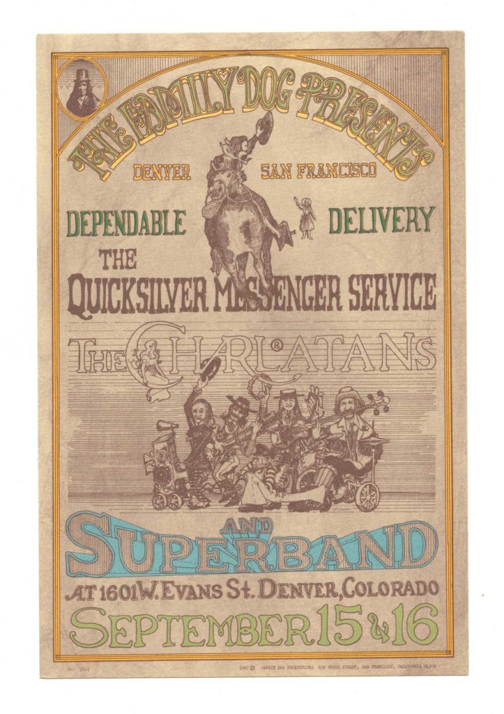 FDD  2 Postcard Quicksilver Messenger Service 1967 Sep 15