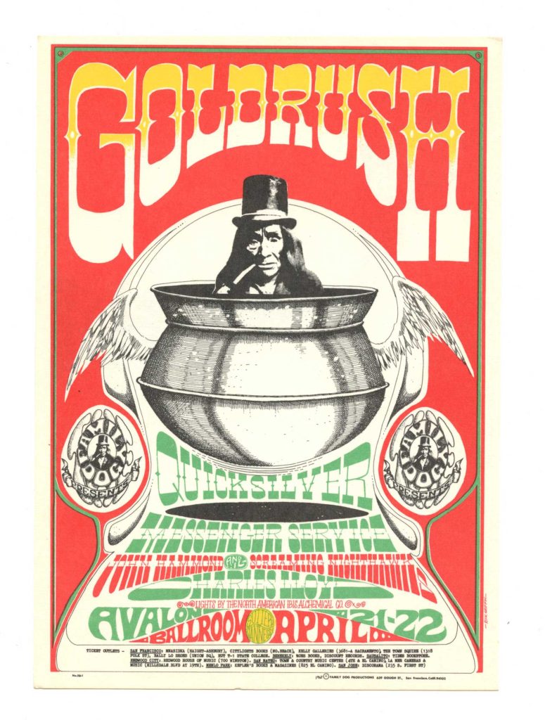 FD  58 Postcard Quicksilver Messenger Service 1967 April 21