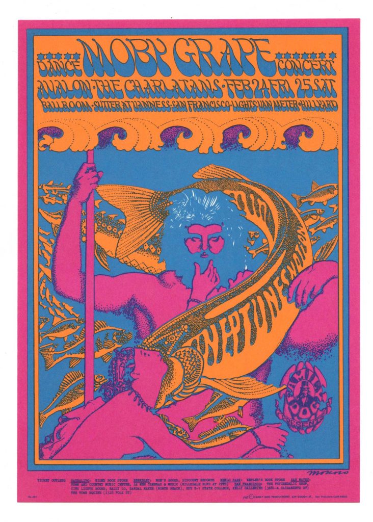 FD  49 Postcard Moby Grape Charlatans 1967 Feb 24