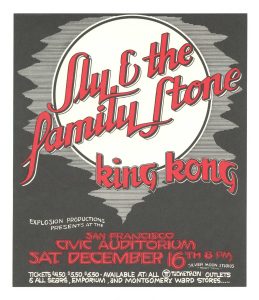 Sly and the Family Stone Handbill 1972 Dec 16 San Francisco Civic Auditorium