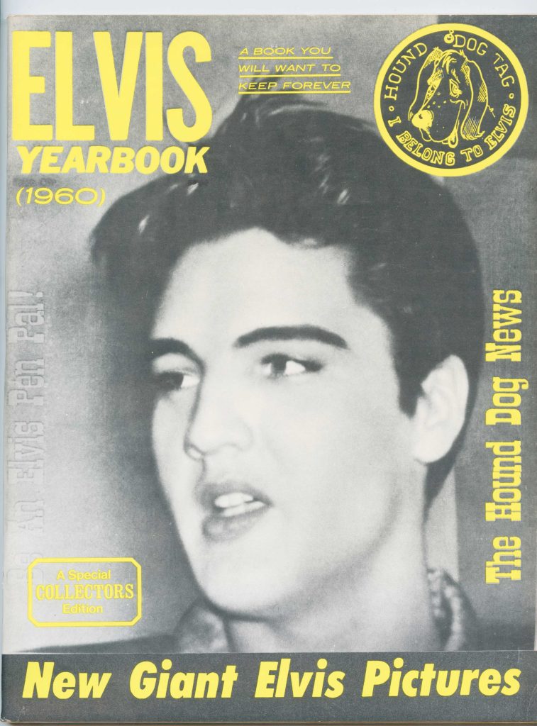 Elvis Presley Yearbook Hound Dog Tag Published 1960