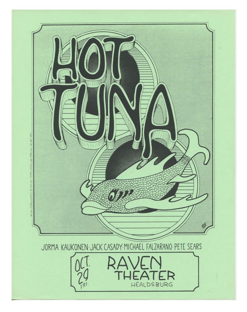 Hot Tuna Handbill 1993 October 30 Raven Theatre Healdsburg