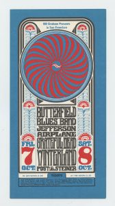 BG  30 Handbill Grateful Dead Jefferson Airplane 1966 Oct 7