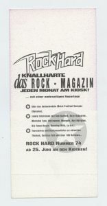 Porno For Pyros Ticket Vintage 1993 July 4 Hamburg Germany 