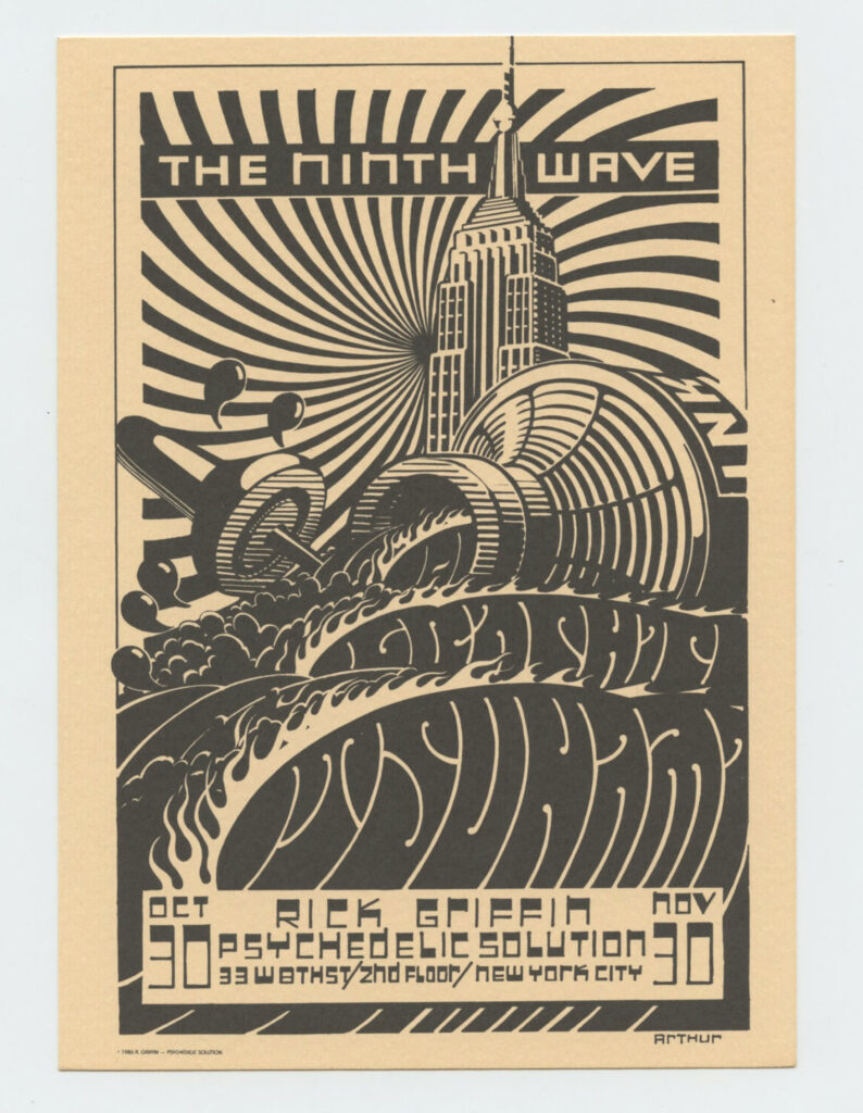 Rick Griffin Postcard THE NINTH WAVE 1986