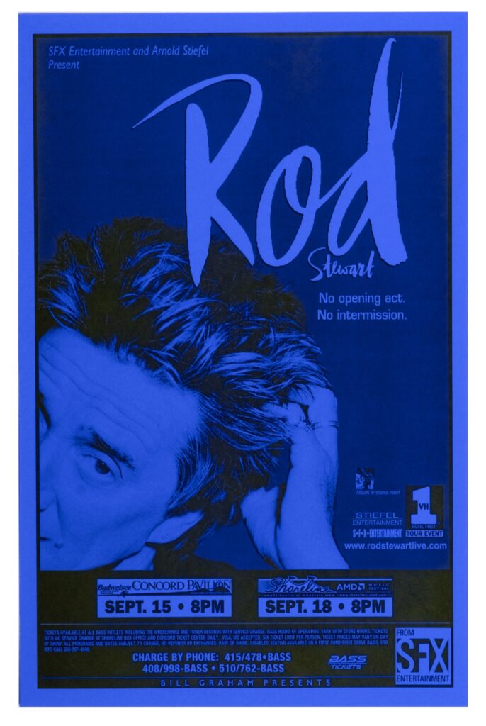 Rod Stewart Poster 1998 Sep 15 Concord Pavilion Shoreline Amphi theatre