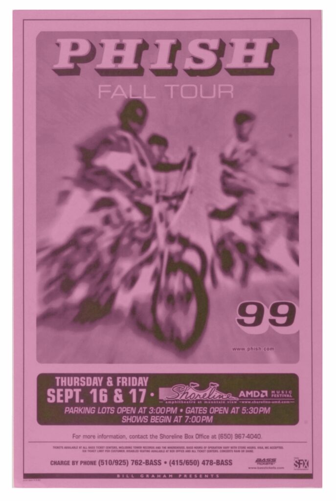 Phish Poster 1999 September 16 Shoreline Amphitheatre