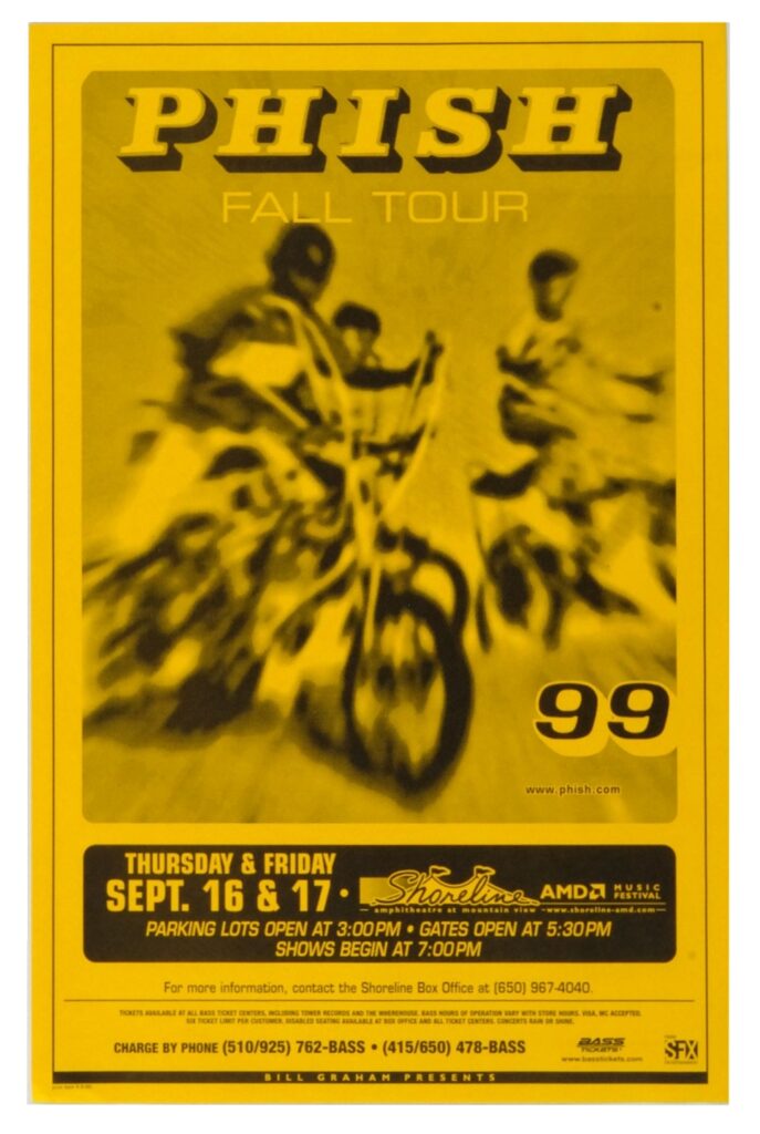 Phish Poster 1999 September 16 Shoreline Amphitheatre