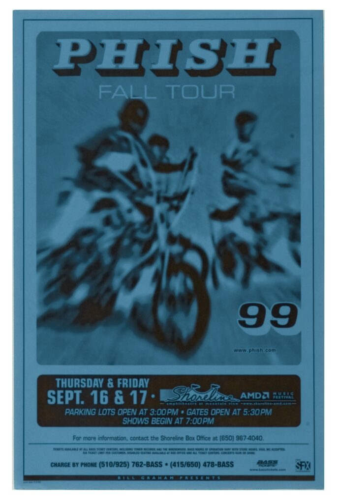 Phish Poster 1999 September 16 Shoreline Amphitheatre