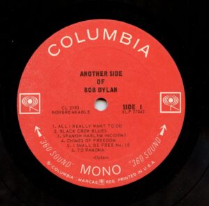 Bob Dylan Vinyl Another Side of Bob Dylan 1964