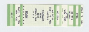 KMFDM Ticket Vintage Stub 1992 Nov 6 The Cameo San Antonio